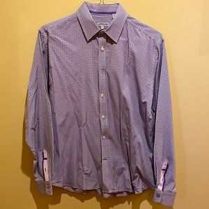 Large Jeremy Argyle Purple Button Down Shirt